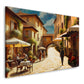 Italien Dorfstraße mit historischem Charme und Sonne Wandbild Kunstwerk