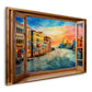 Italien Venedig durch ein Fenster mit farbenprächtigem Panorama Wandbild Kunstwerk