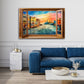 Italien Venedig durch ein Fenster mit farbenprächtigem Panorama Wandbild Kunstwerk