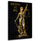 Wandbild Kunstwerk Justitia Skulptur Gold Gerechtigkeit Eleganz modern