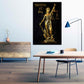 Wandbild Kunstwerk Justitia Skulptur Gold Gerechtigkeit Eleganz modern