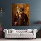 Wandbild Kunstwerk Katze barock Gewand Eleganz Stil Luxus modern