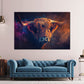 Wandbild Kunstwerk Kuh Farbenspiel Rauch Dynamik modern