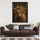 Wandbild Kunstwerk Kuh mit Blumen Boho Romantik Naturstil modern