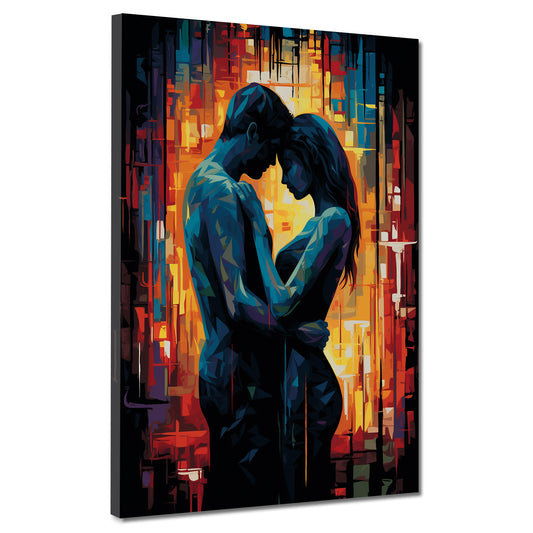 Wandbild Kunstwerk Liebespaar Nähe Emotion