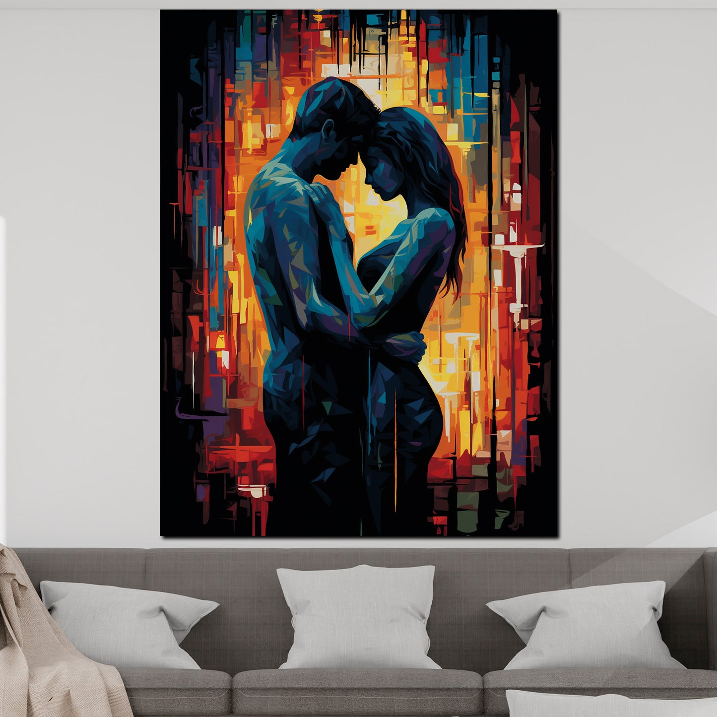 Liebespaar Nähe Emotion Wandbild Kunstwerk
