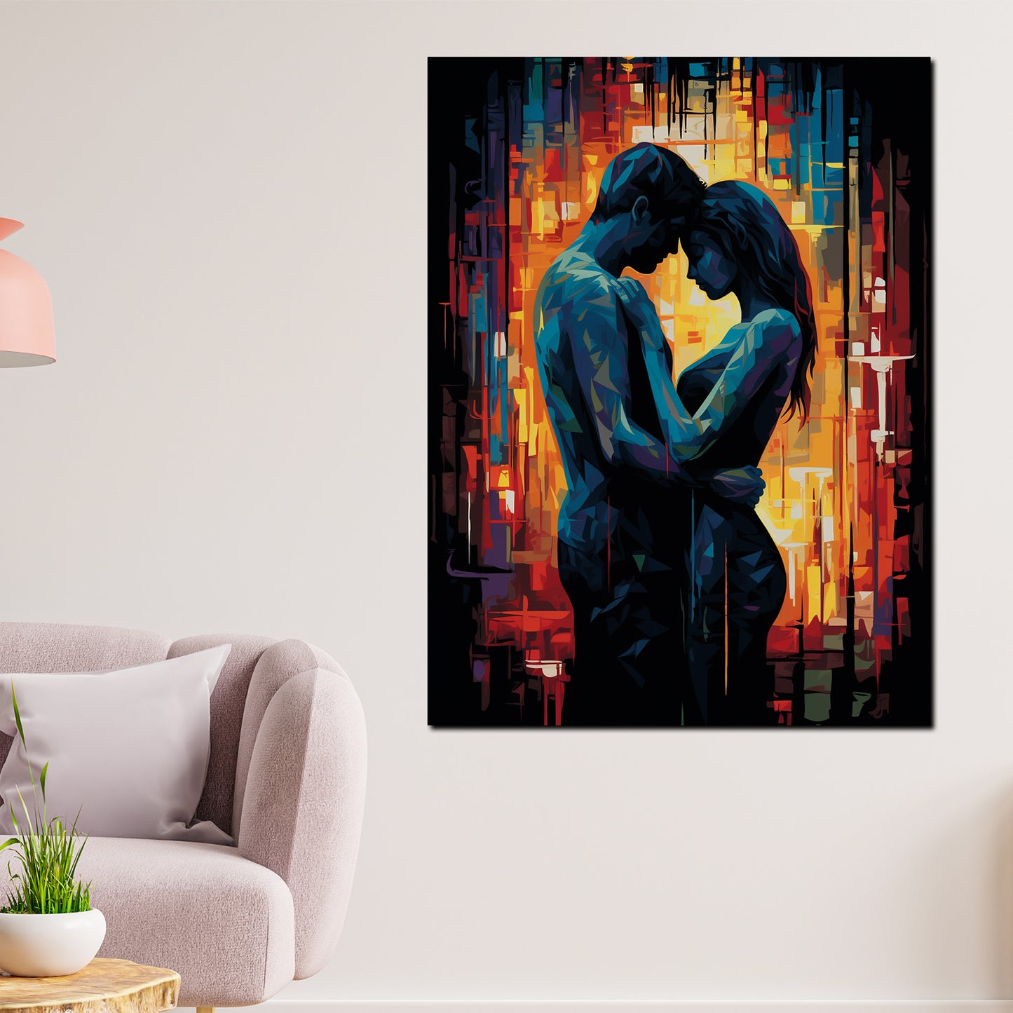 Liebespaar Nähe Emotion Wandbild Kunstwerk