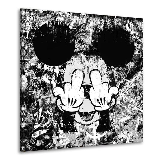 Lifestyle Maus Street Art Abstract, schwarz weiß Wandbild Kunstwerk