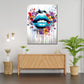 Lippen Abstract Flower Pop Art Style Wandbild Kunstwerk