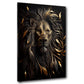 Löwe Gold Style Wandbild Kunstwerk