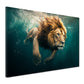 Wandbild Kunstwerk Löwe unter Wasser Abenteuer Stärke Natur modern
