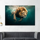 Wandbild Kunstwerk Löwe unter Wasser Abenteuer Stärke Natur modern
