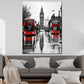 Wandbild Kunstwerk London Skyline Big Ben Busse schwarz weiß modern