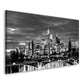 Manhattan Frankfurt Nachtpanorama modern Wandbild Kunstwerk