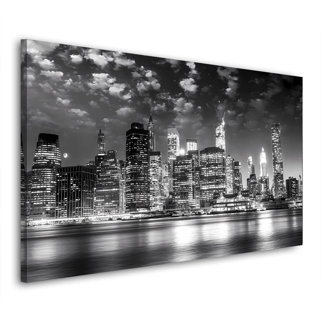 Manhattan New York Skyline Night Style schwarz weiß USA Wandbild