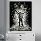 Wandbild Kunstwerk Mann Triumph Geld Sterne Motivation modern