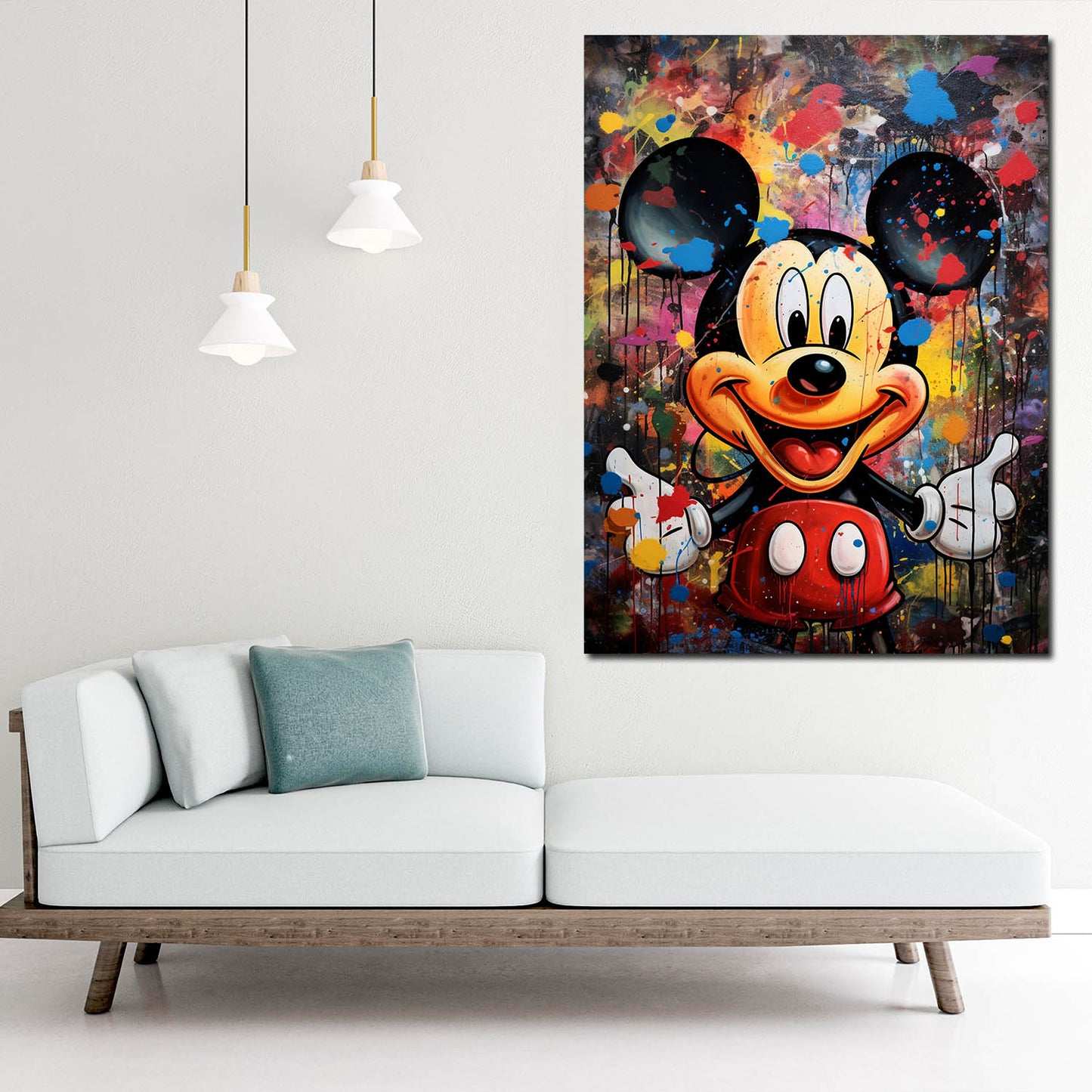 Maus Comic Pop Art Wandbild Kunstwerk