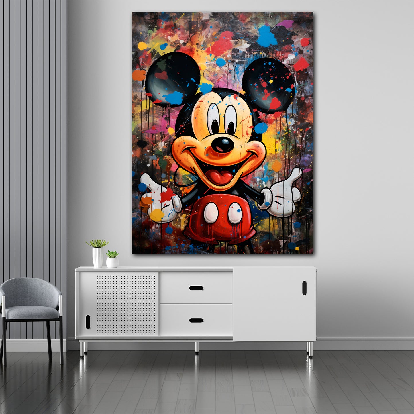 Maus Comic Pop Art Wandbild Kunstwerk
