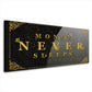 Money Never Sleeps Geld & Erfolg Motivation Wandbild