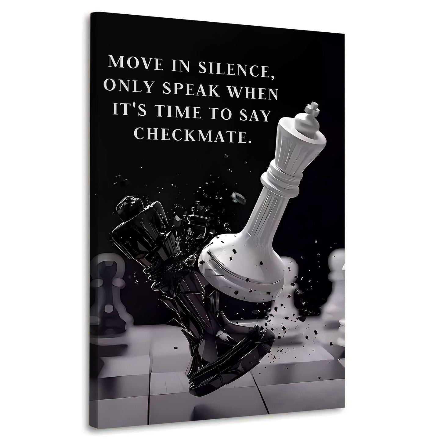 Schach Motivation Checkmate Wandbild Kunstwerk