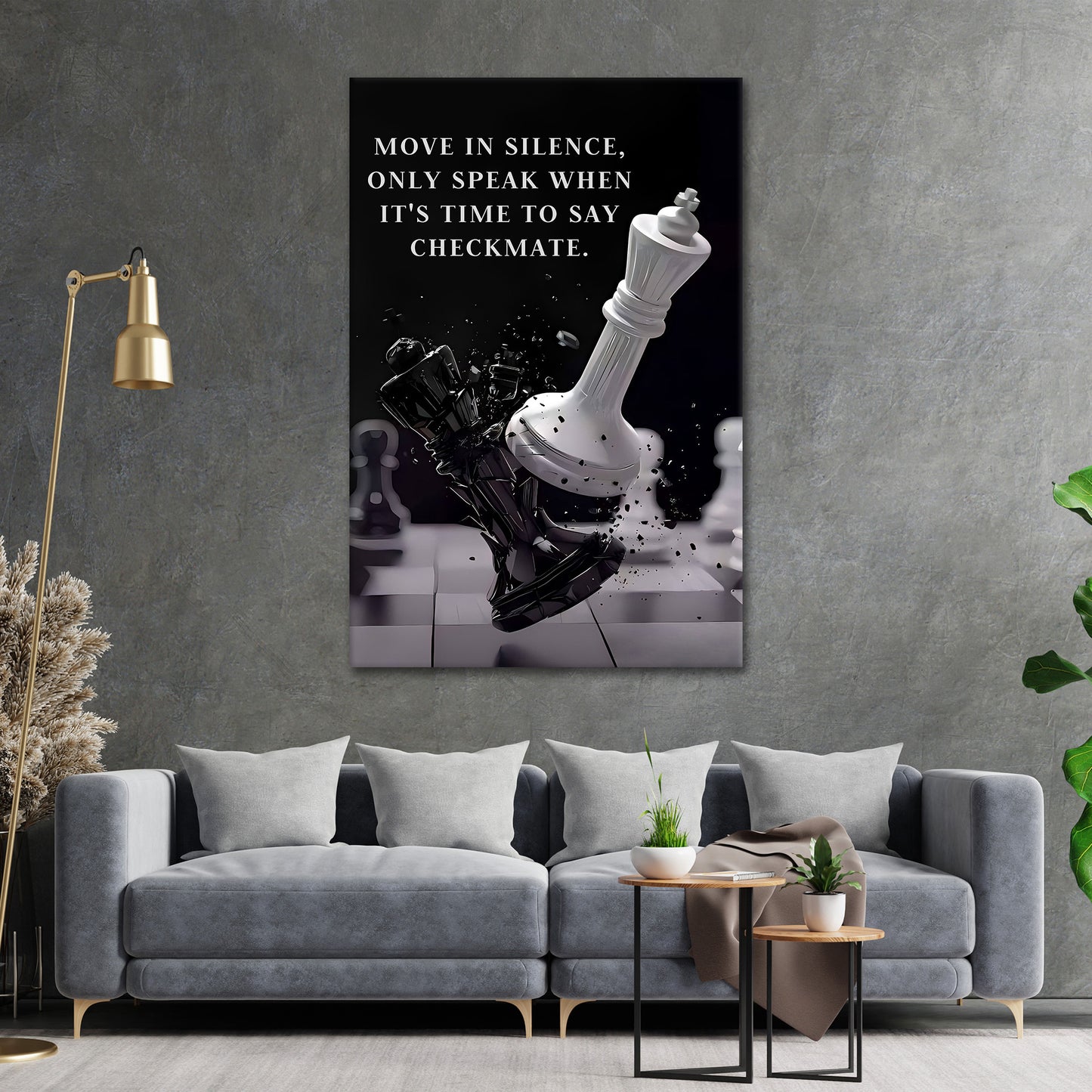 Schach Motivation Checkmate Wandbild Kunstwerk