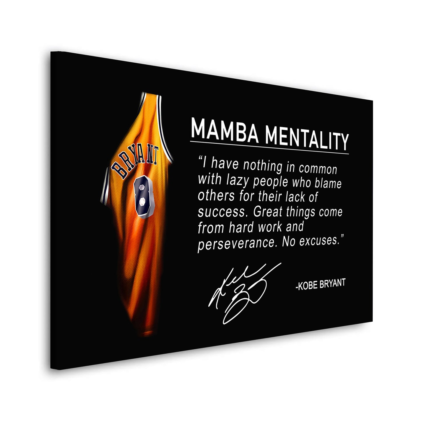 Motivation Mamba Mentalität Zitat Wandbild Kunstwerk