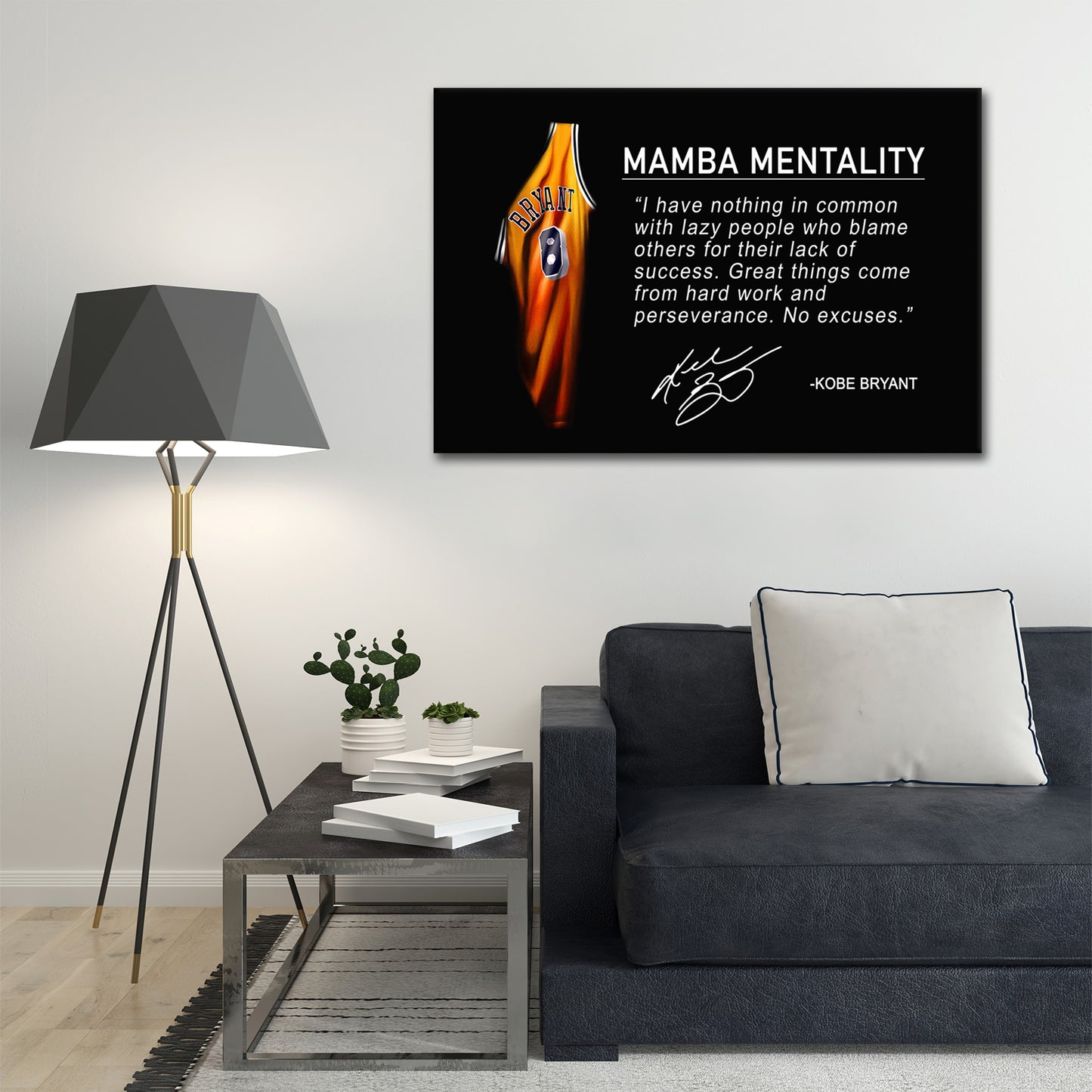 Motivation Mamba Mentalität Zitat Wandbild Kunstwerk