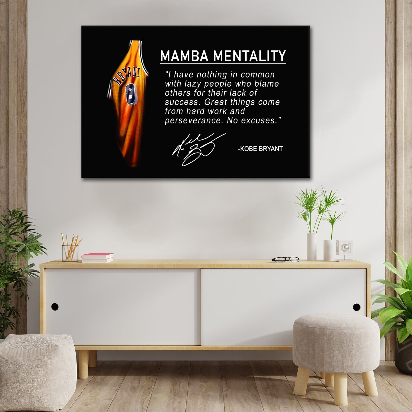 Motivation Mamba Mentalität Zitat Wandbild Kunstwerk