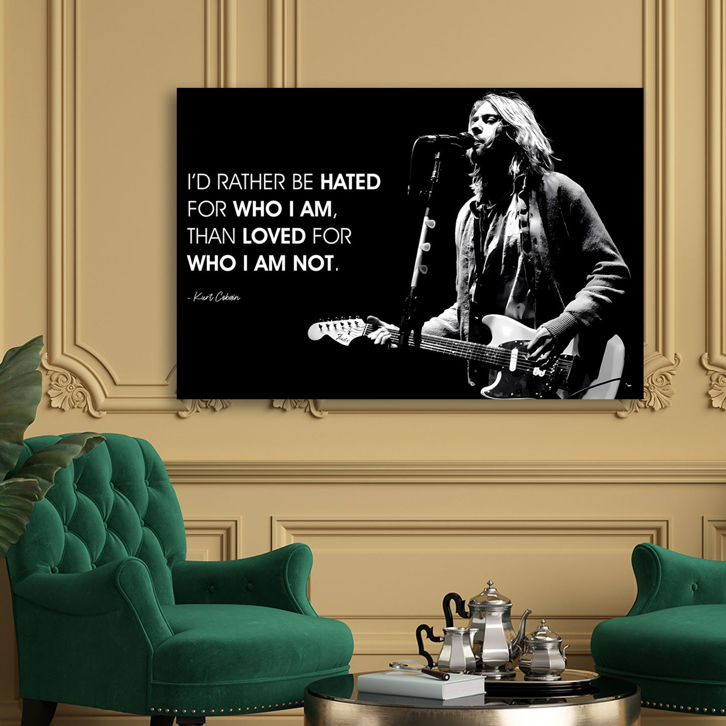 Cobain Motivation Zitat Sänger Wandbild Kunstwerk