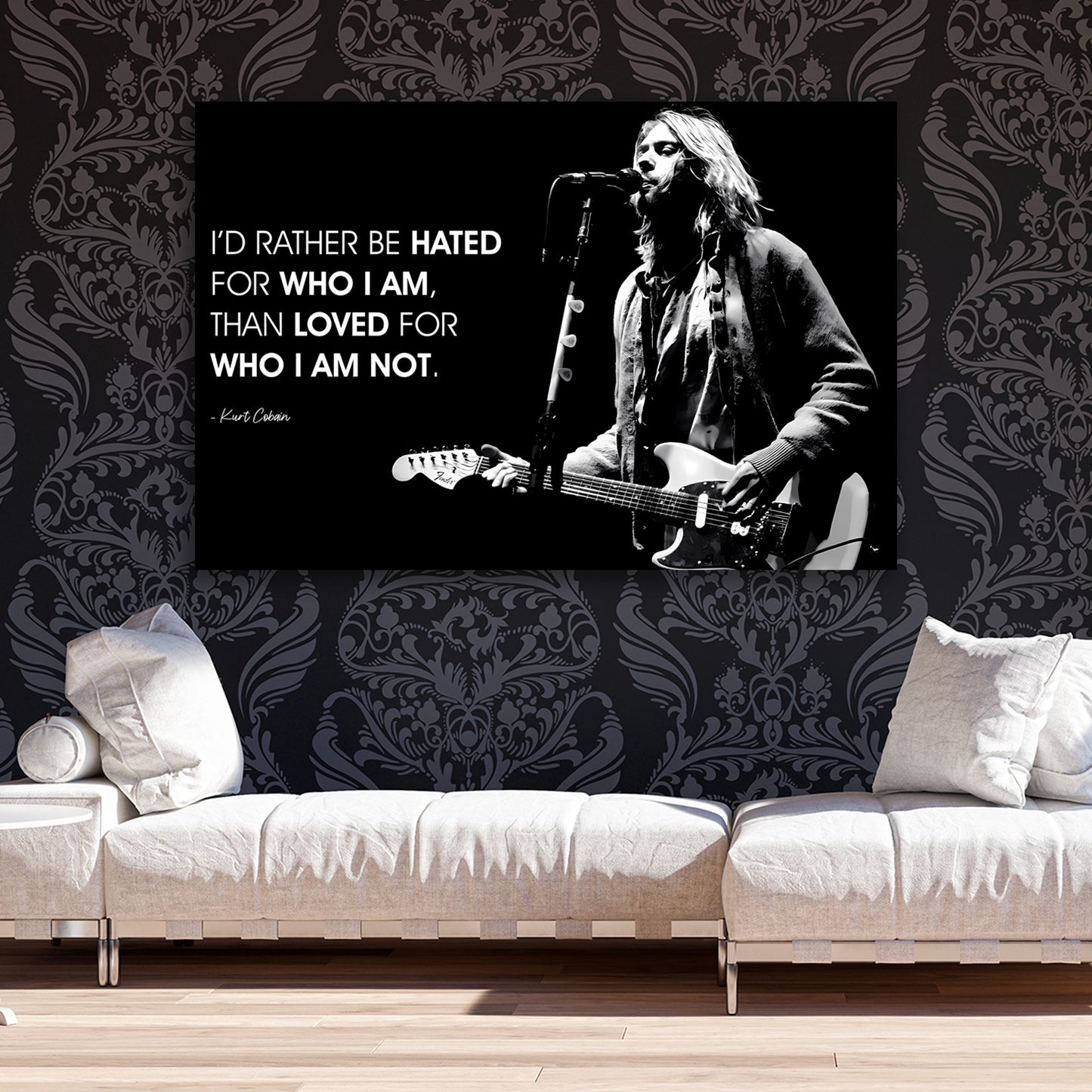 Cobain Motivation Zitat Sänger Wandbild Kunstwerk