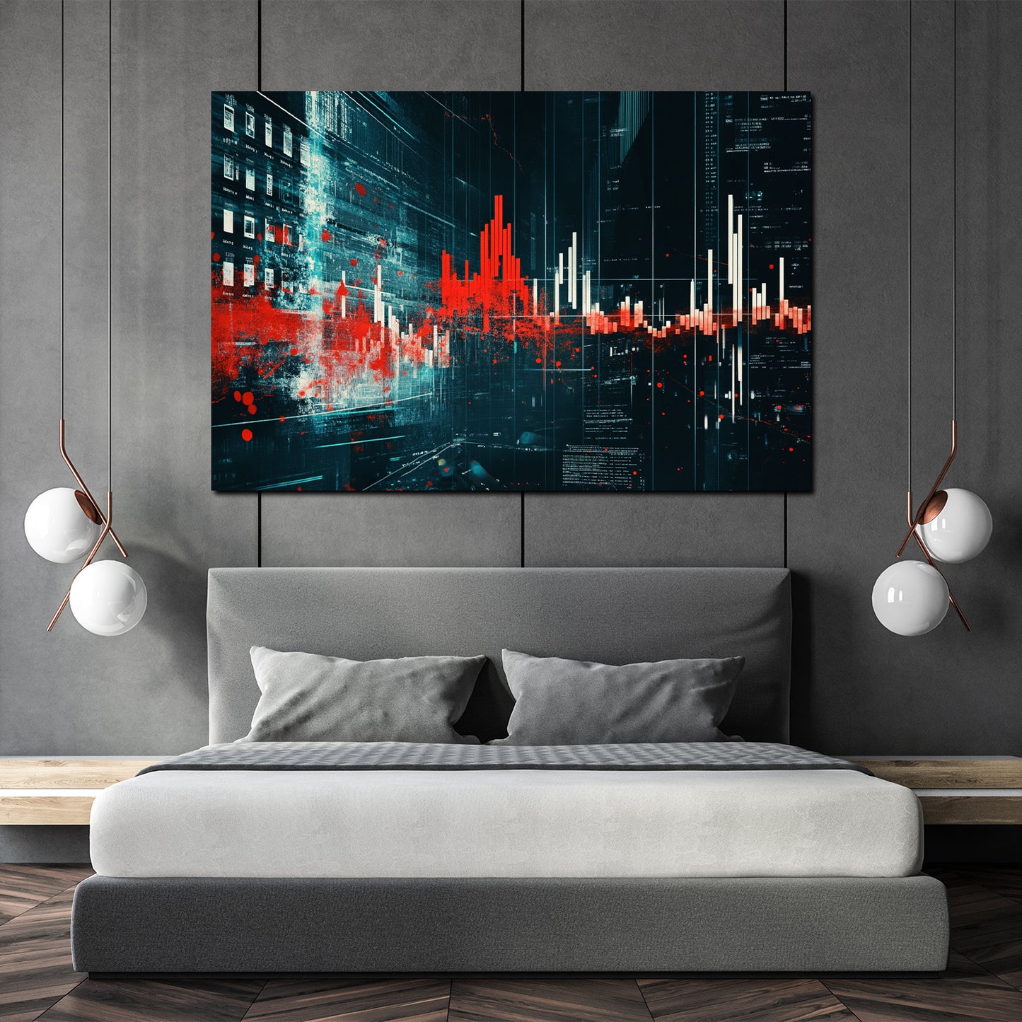 Wandbild Kunstwerk Börse modern
