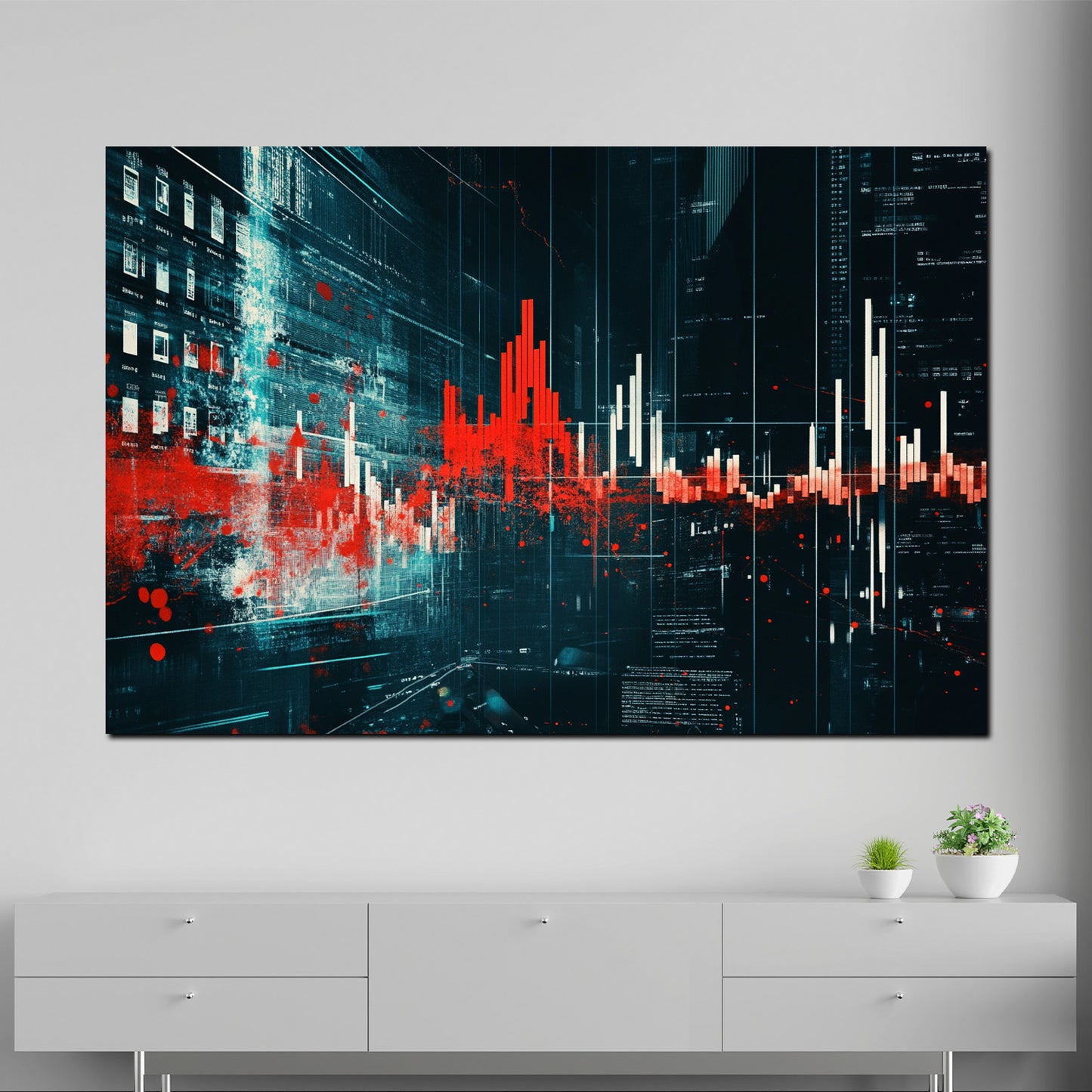 Wandbild Kunstwerk Börse modern