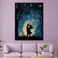 Paar unter Sternenhimmel Romantik Wandbild Kunstwerk