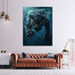 Wandbild Kunstwerk Panther Tiermotiv im Wasser Energie modern