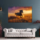 Wandbild Kunstwerk Pferd in der Steppe Abendstimmung Natur modern