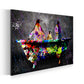Wandbild Kunstwerk Pinguin in Badewanne Graffiti Pop Art Style
