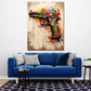 Pistol Art Pop Art abstrakt Wandbild Kunstwerk