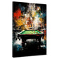 Pop Art Billardtisch Colour Splash Wandbild Kunstwerk