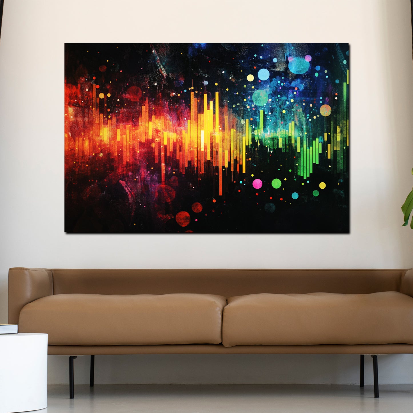 Pop Art Börsenlinien Finanzmarkt bunt Wandbild Kunstwerk