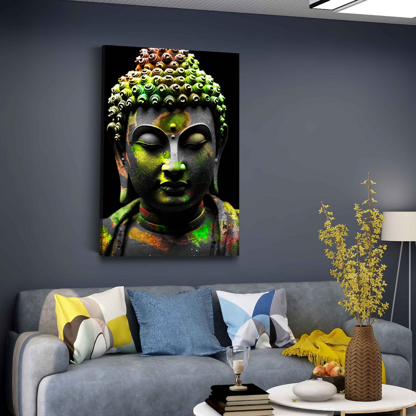 Pop Art Buddha Ruhe Energie Spiritualität Wandbild Kunstwerk