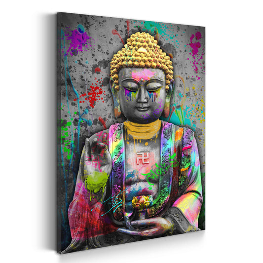 Wandbild Kunstwerk Pop Art Buddha Spiritualität Harmonie