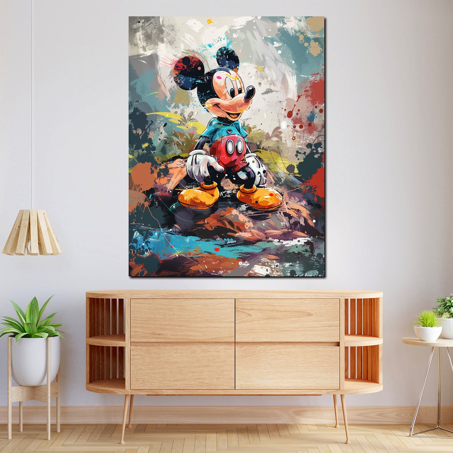 Wandbild modern Pop Art Comic Maus bunte Farben
