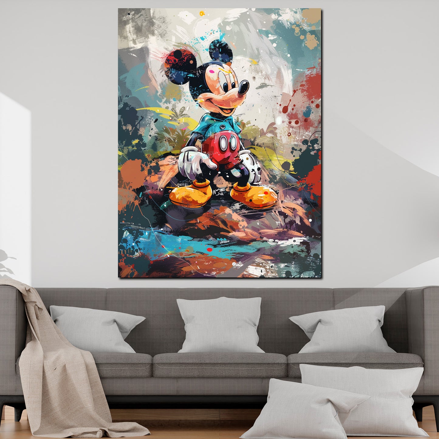 Wandbild modern Pop Art Comic Maus bunte Farben