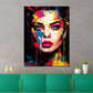 Wandbild Kunstwerk Pop Art Frau Colour Splash