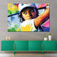 Pop Art Frau Golf modern Wandbild Kunstwerk
