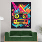 Wandbild Kunstwerk Pop Art Funky Radio Neon