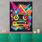 Wandbild Kunstwerk Pop Art Funky Radio Neon