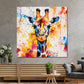 Wandbild Kunstwerk Pop Art Giraffe farbenfroh lebendig