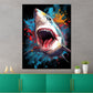 Pop Art Hai Colour Splash Wandbild Kunstwerk