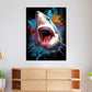 Pop Art Hai Colour Splash Wandbild Kunstwerk